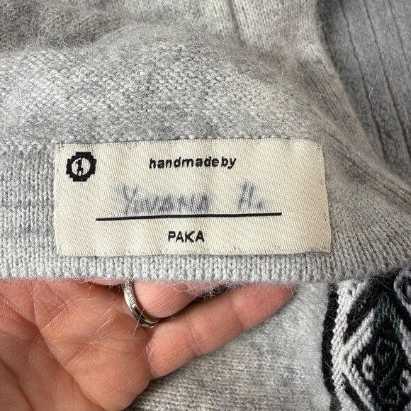 Paka The Hoodie Alpaca Gray Handmade Pullover Small Unisex Peru - Picture 7 of 10